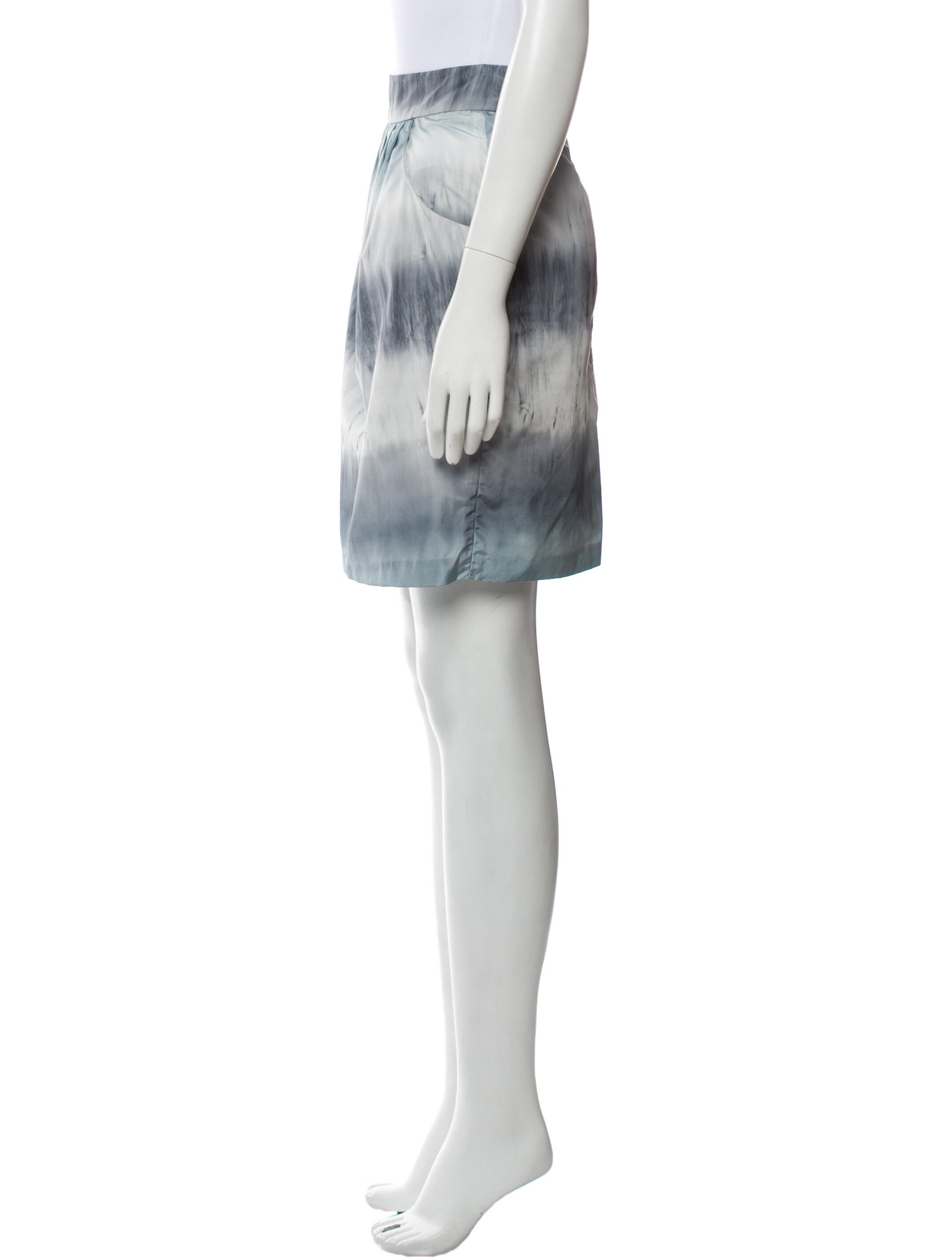 Adam Lippes Tie-Dye Print Knee-Length Skirt