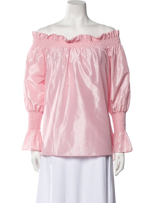 Adam Lippes Off-The-Shoulder Long Sleeve Blouse