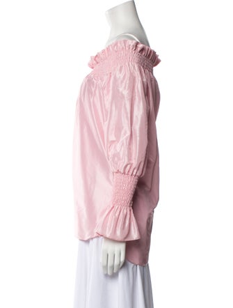 Adam Lippes Off-The-Shoulder Long Sleeve Blouse