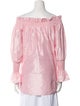 Adam Lippes Off-The-Shoulder Long Sleeve Blouse