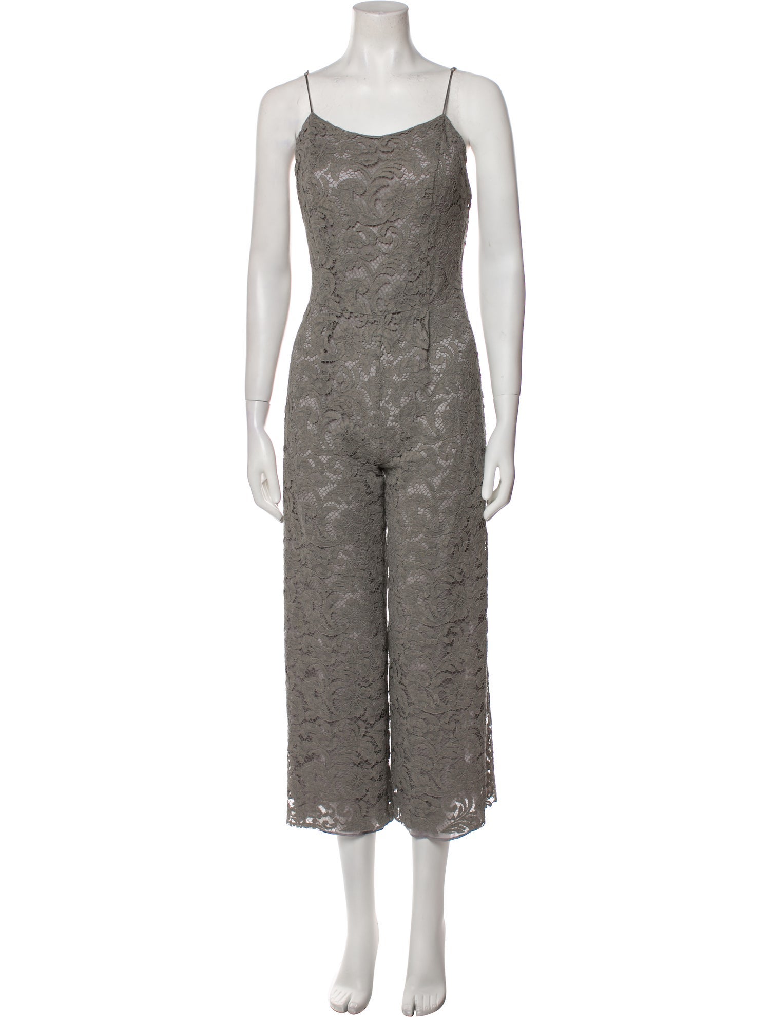 Adam Lippes Lace Pattern Square Neckline Jumpsuit