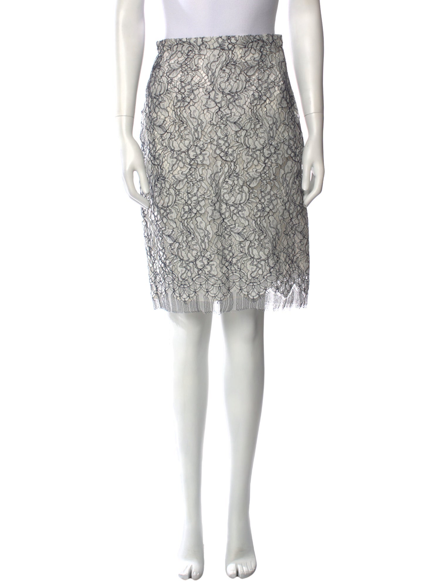 Adam Lippes Lace Pattern Knee-Length Skirt