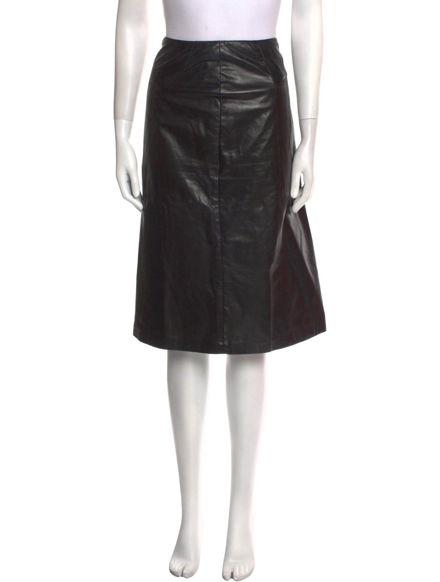 Adam Lippes Leather Knee-Length Skirt