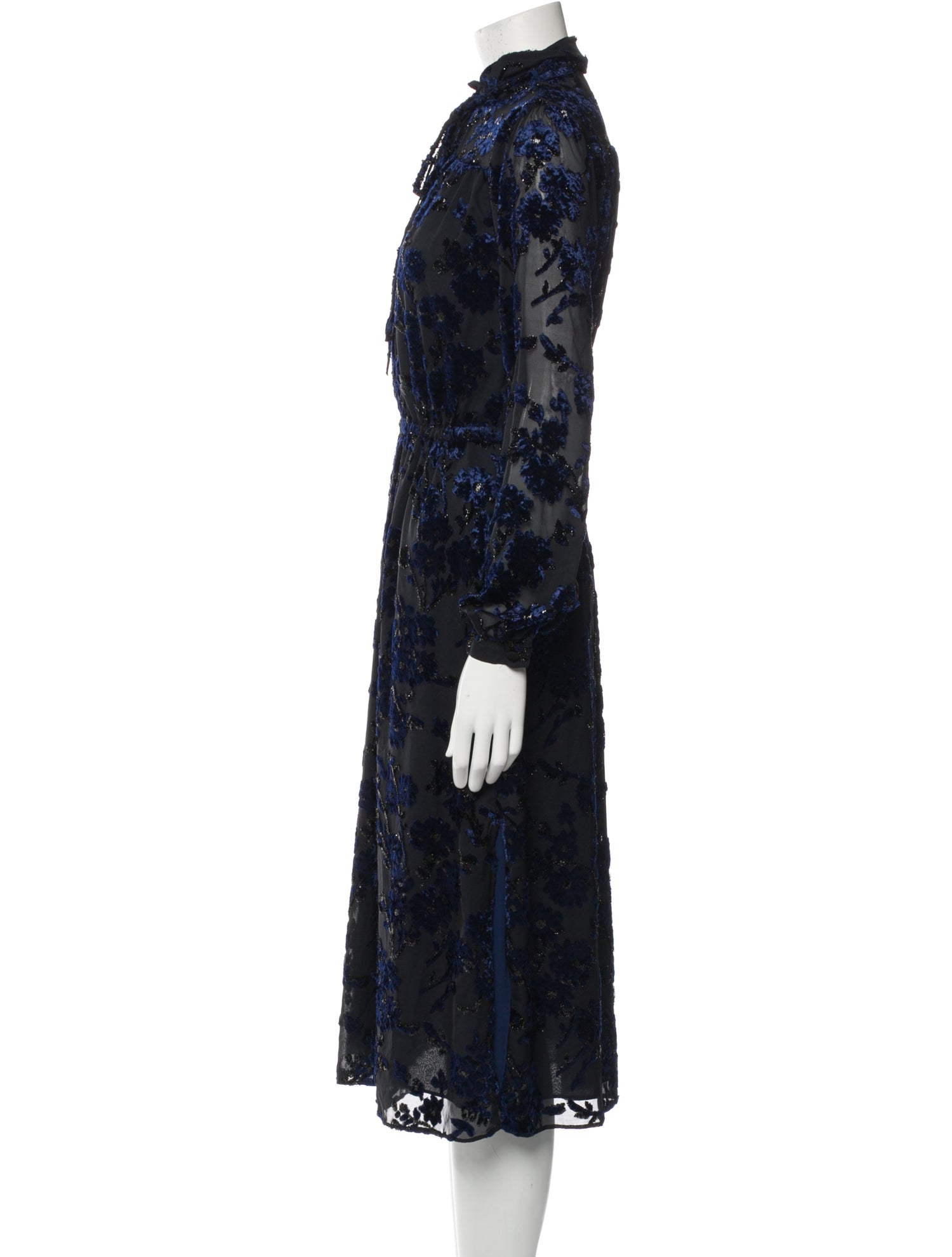 Adam Lippes Mock Neck Midi Length Dress