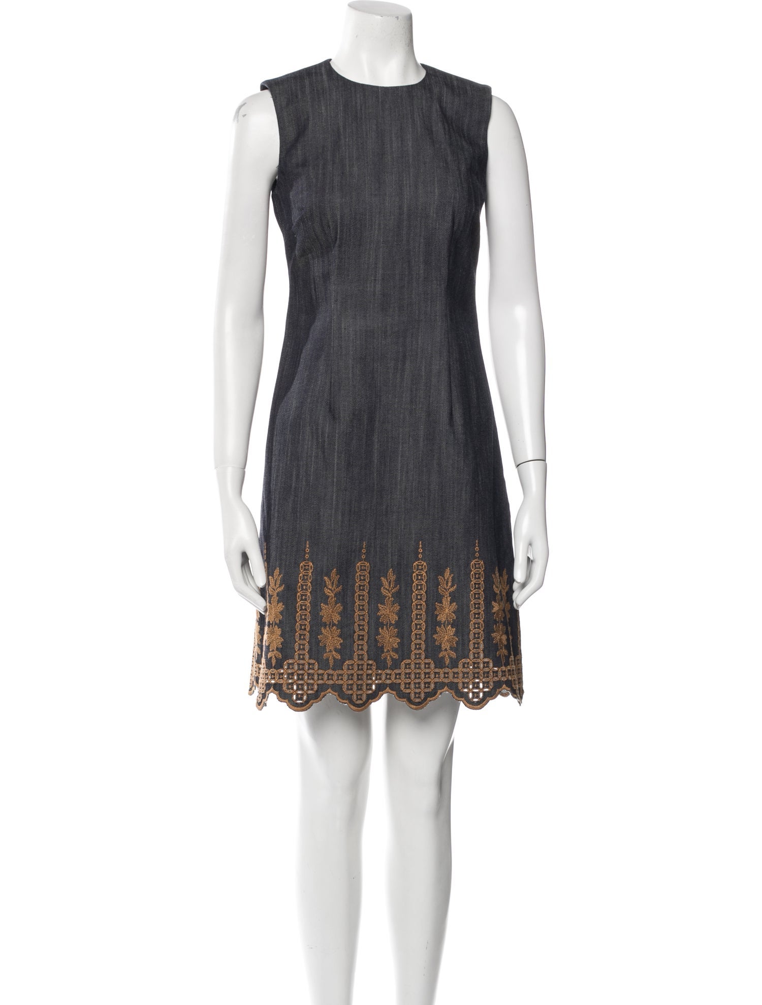 Adam Lippes Crew Neck Mini Dress