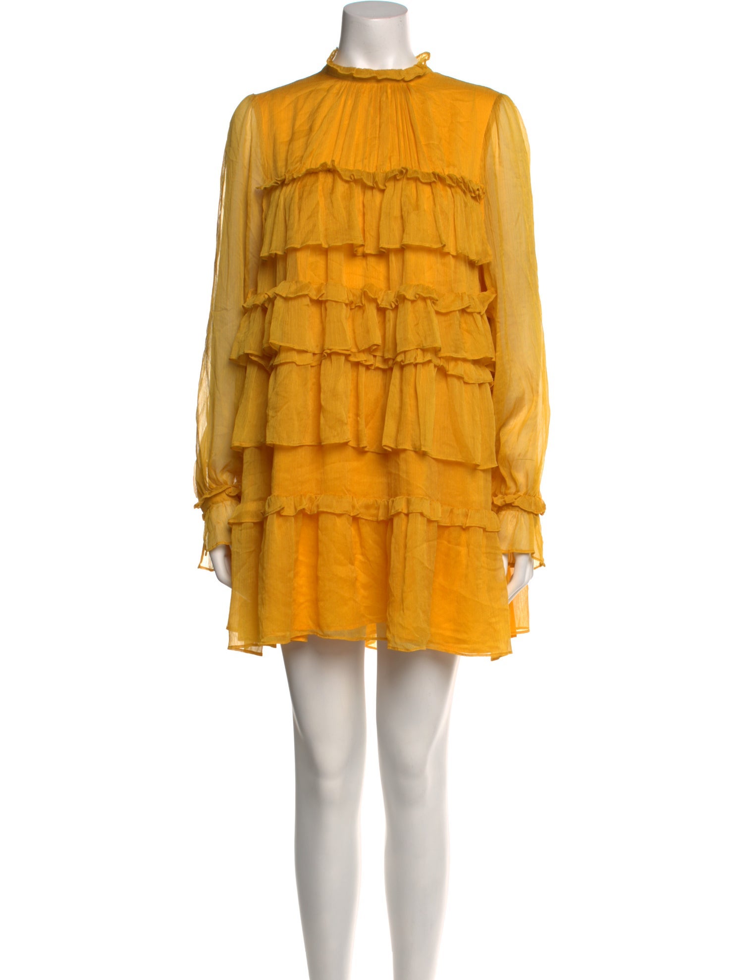 Adam Lippes Mock Neck Mini Dress