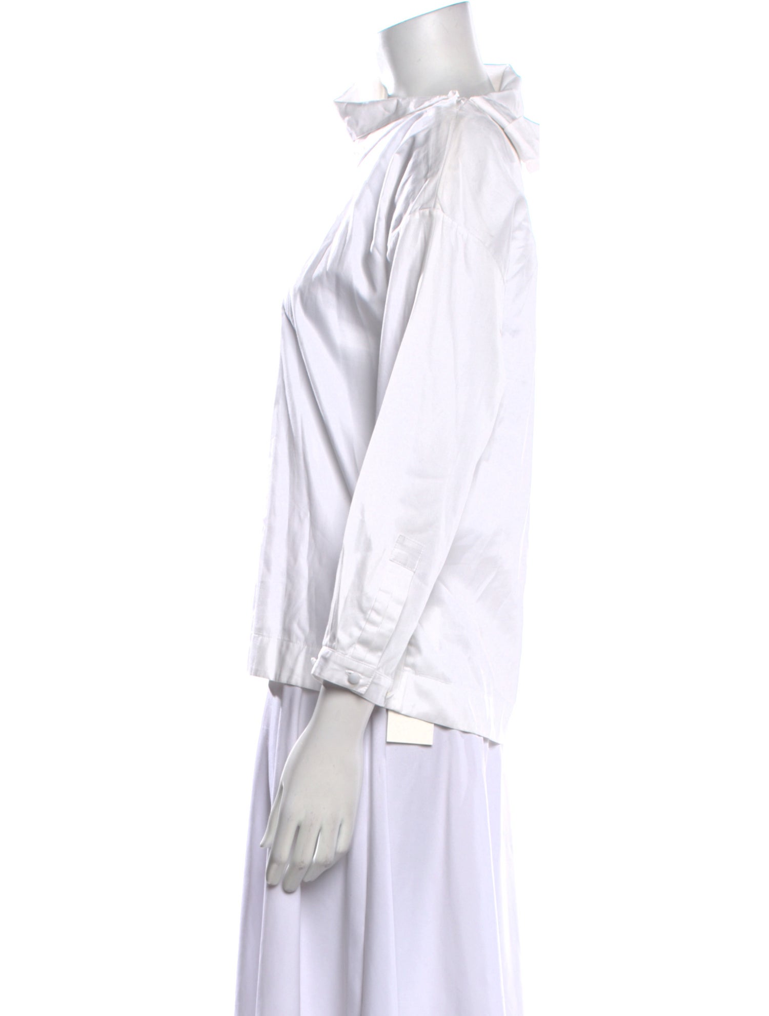 Adam Lippes Mock Neck Three-Quarter Sleeve Blouse