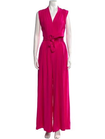 Adam Lippes Silk V-Neck Jumpsuit