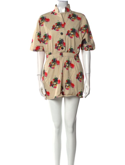 Adam Lippes Floral Print Romper