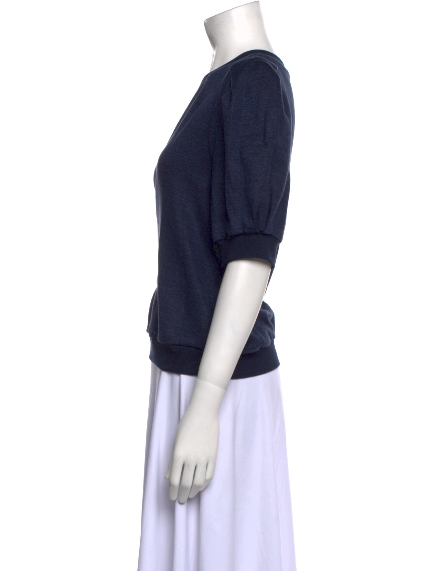 Adam Lippes Crew Neck Short Sleeve Sweatshirt