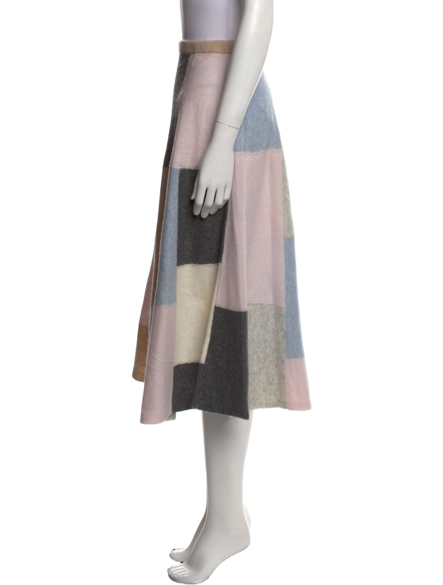 Adam Lippes Cashmere Midi Length Skirt