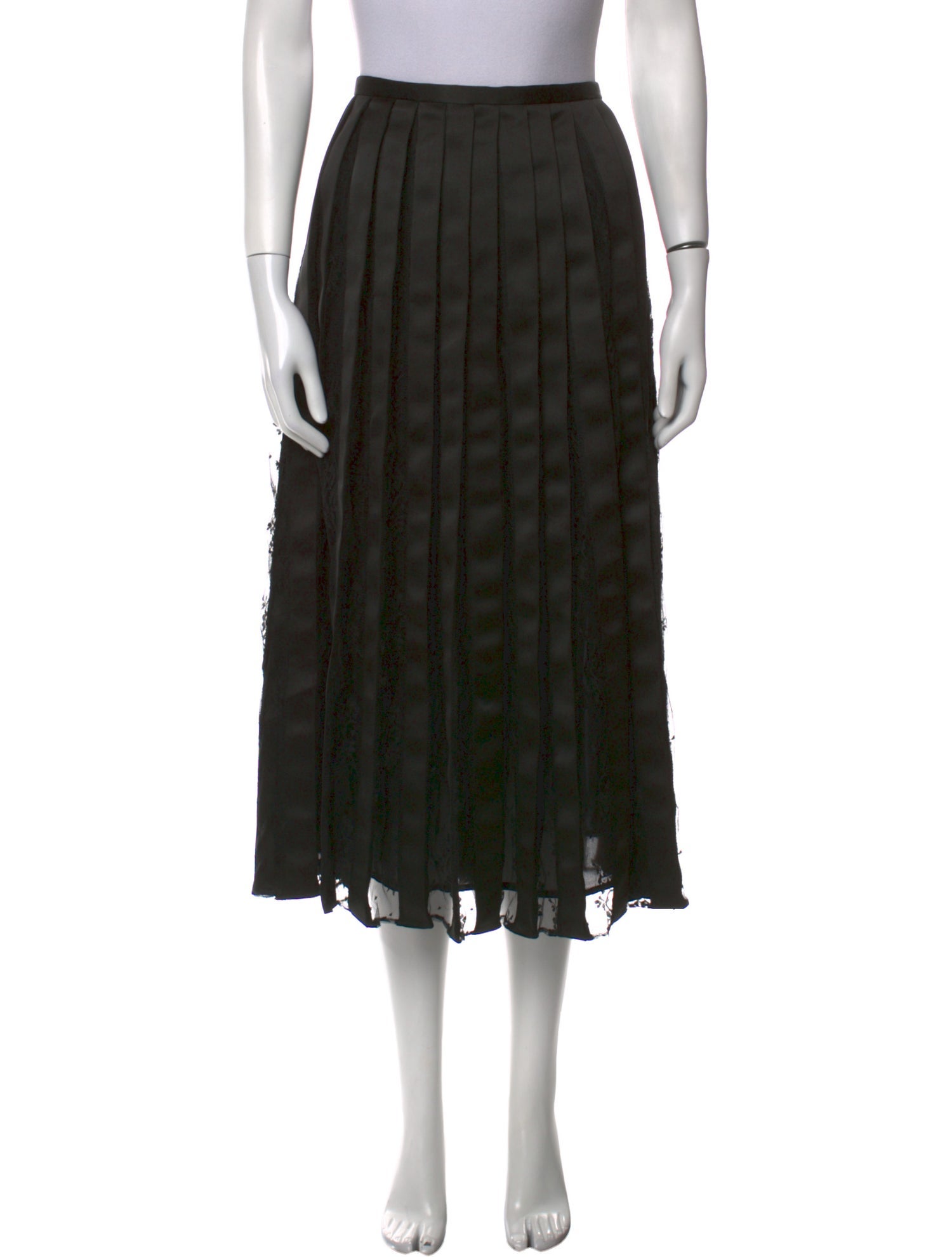 Adam Lippes Pleated Accents Midi Length Skirt