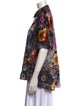 Adam Lippes Floral Print Short Sleeve Button-Up Top