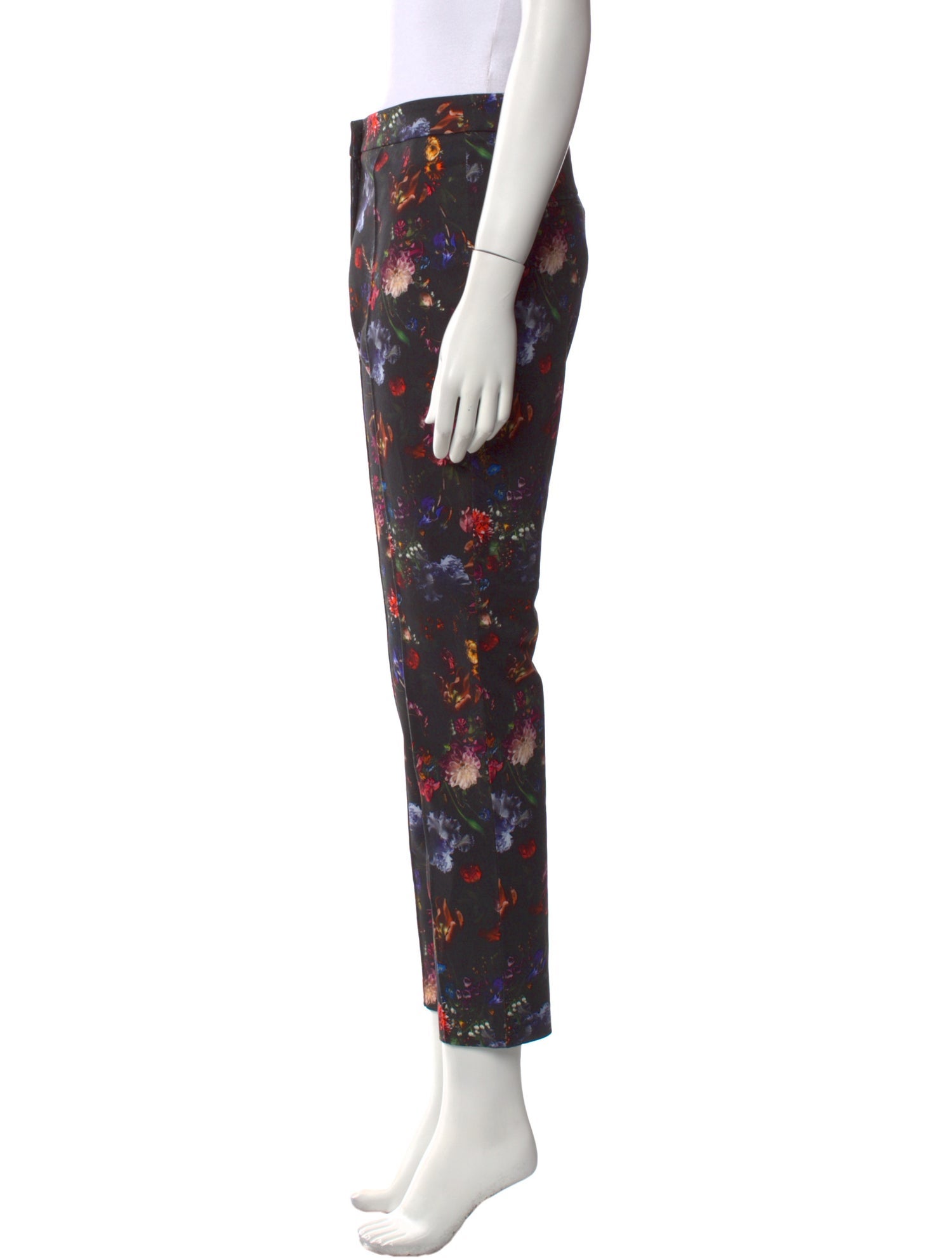 Adam Lippes Floral Print Straight Leg Pants