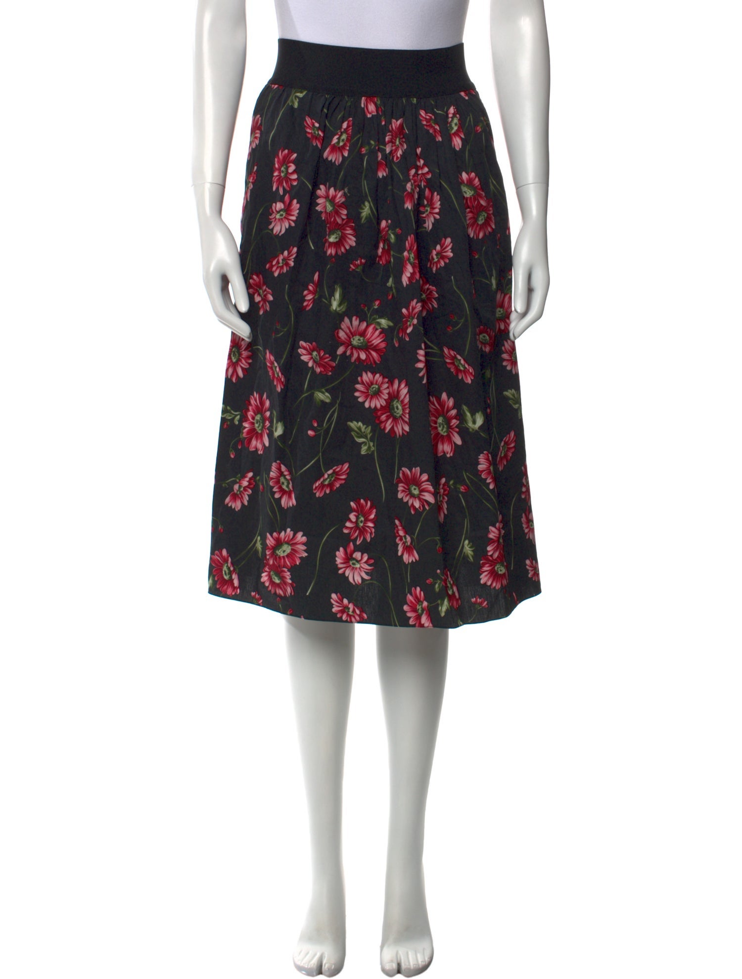 Adam Lippes Floral Print Knee-Length Skirt