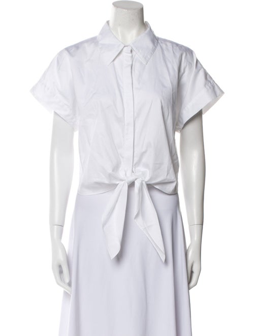 Adam Lippes Short Sleeve Button-Up Top