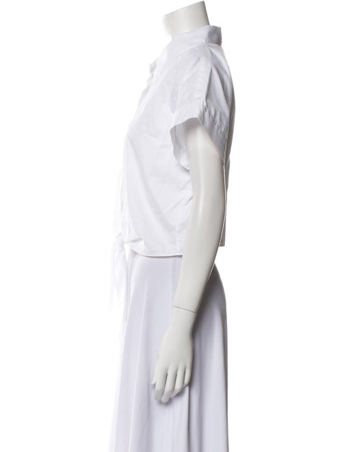 Adam Lippes Short Sleeve Button-Up Top