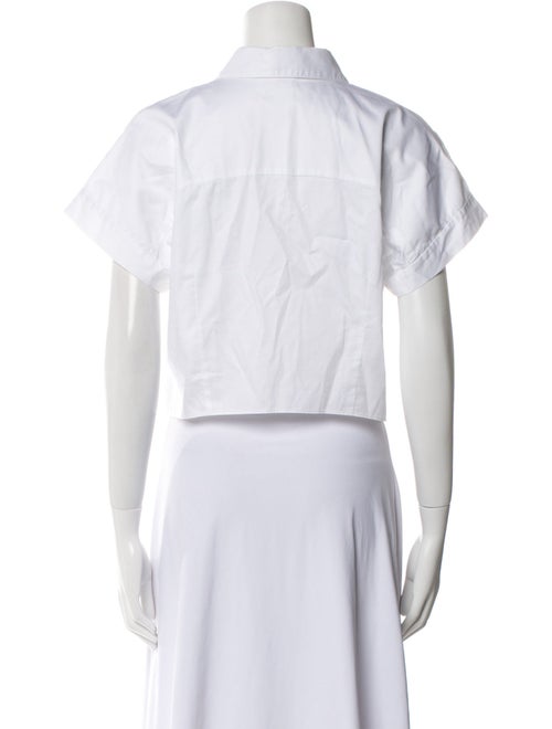Adam Lippes Short Sleeve Button-Up Top