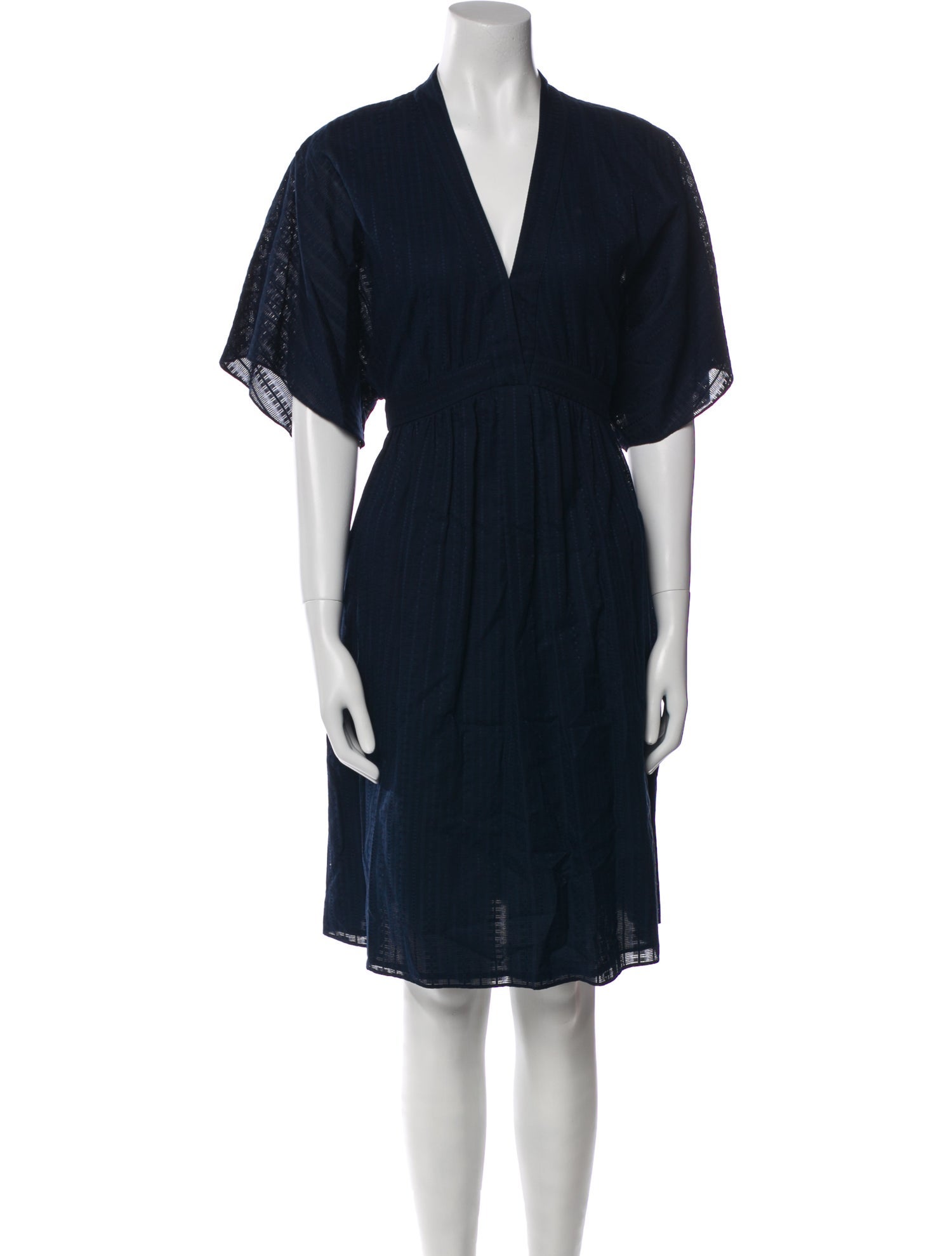 Adam Lippes V-Neck Knee-Length Dress