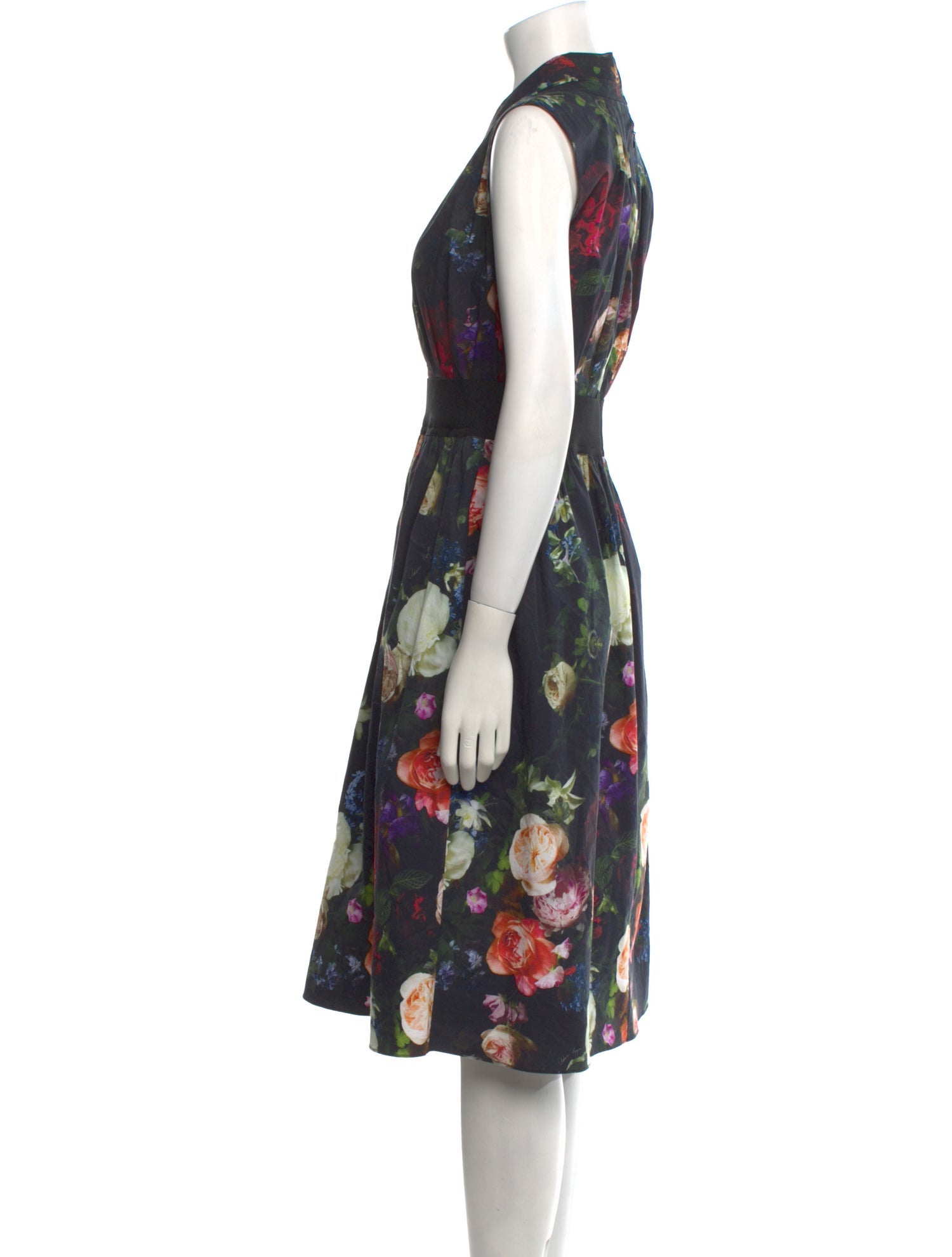 Adam Lippes Floral Print Midi Length Dress