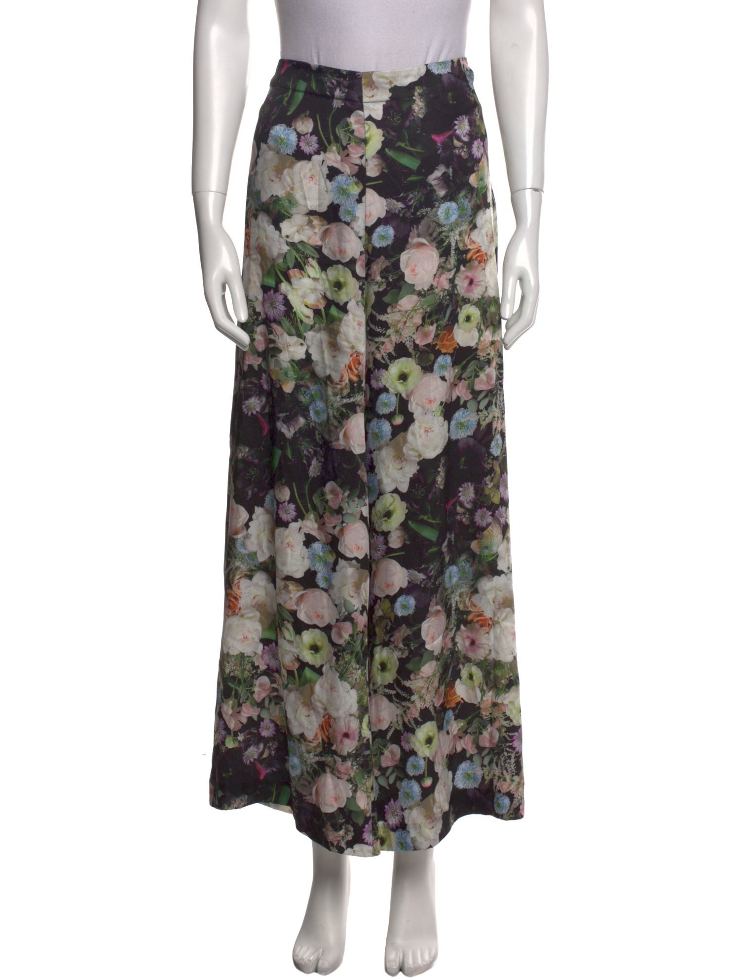 Adam Lippes Floral Print Wide Leg Pants