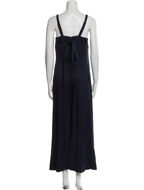 Adam Lippes Silk Square Neckline Jumpsuit