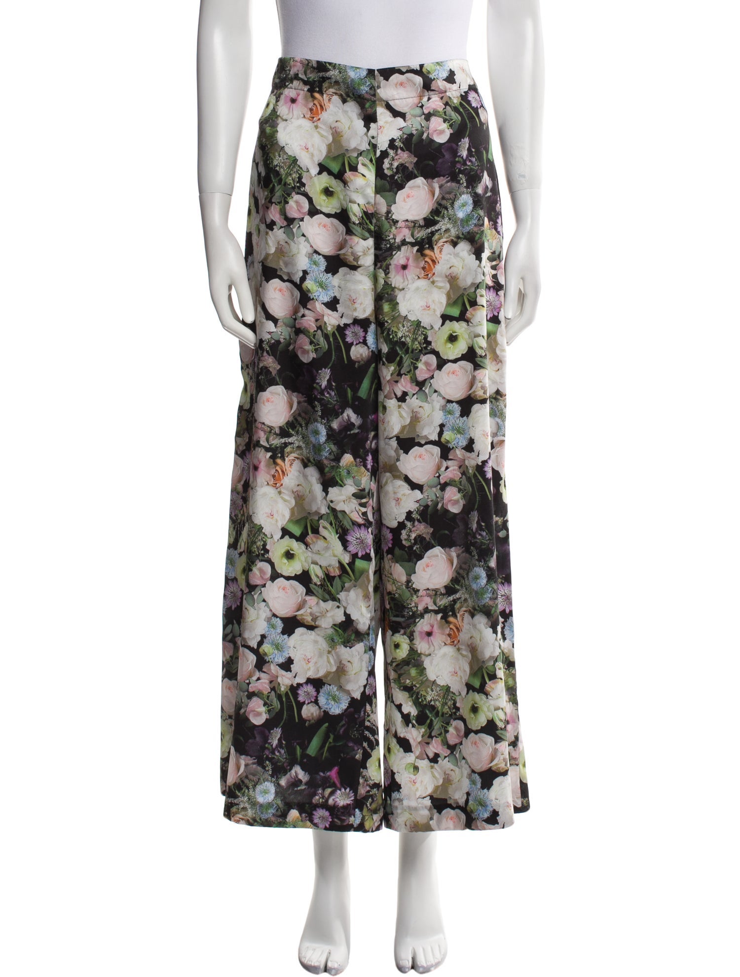 Adam Lippes Floral Print Wide Leg Pants