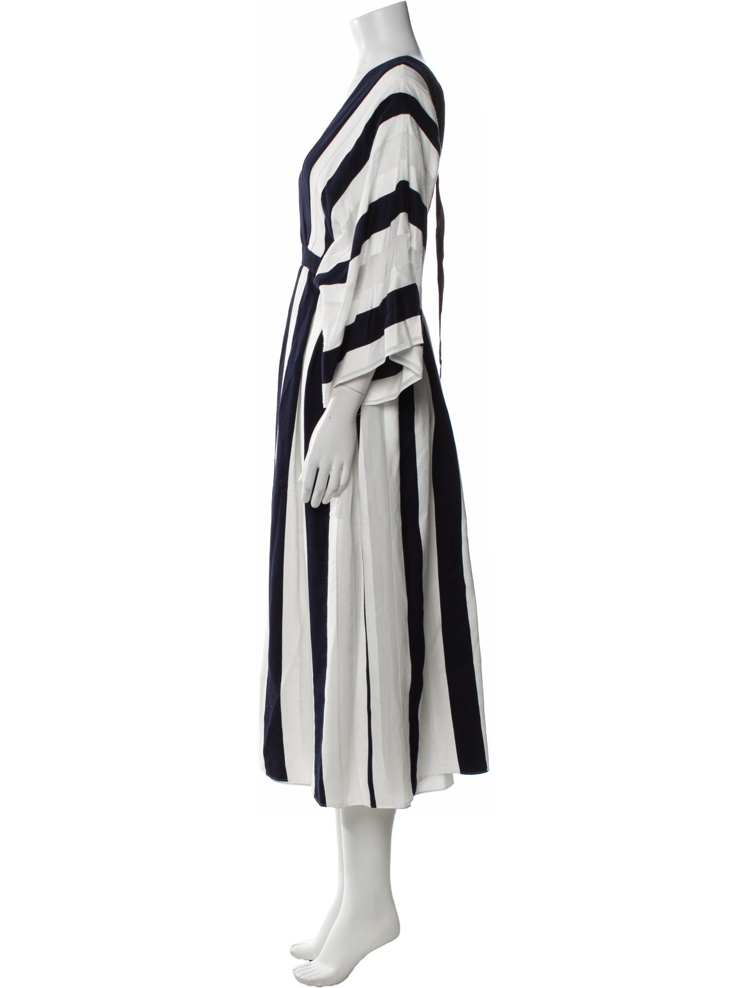 Adam Lippes Striped Midi Length Dress