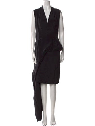 Adam Lippes Silk Plunge Neckline Jumpsuit