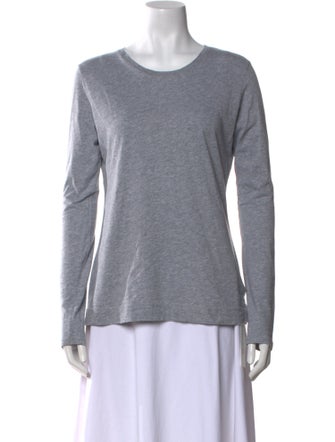 Adam Lippes Scoop Neck Long Sleeve T-Shirt