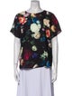 Adam Lippes Floral Print Bateau Neckline Blouse