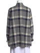 Adam Lippes Wool Plaid Print Button-Up Top