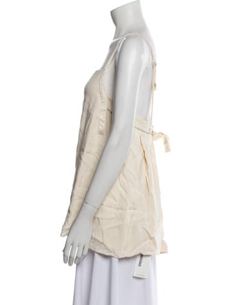 Adam Lippes Square Neckline Sleeveless Top