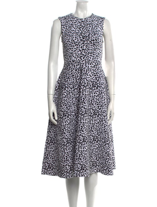 Adam Lippes Animal Print Midi Length Dress