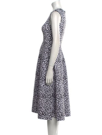Adam Lippes Animal Print Midi Length Dress
