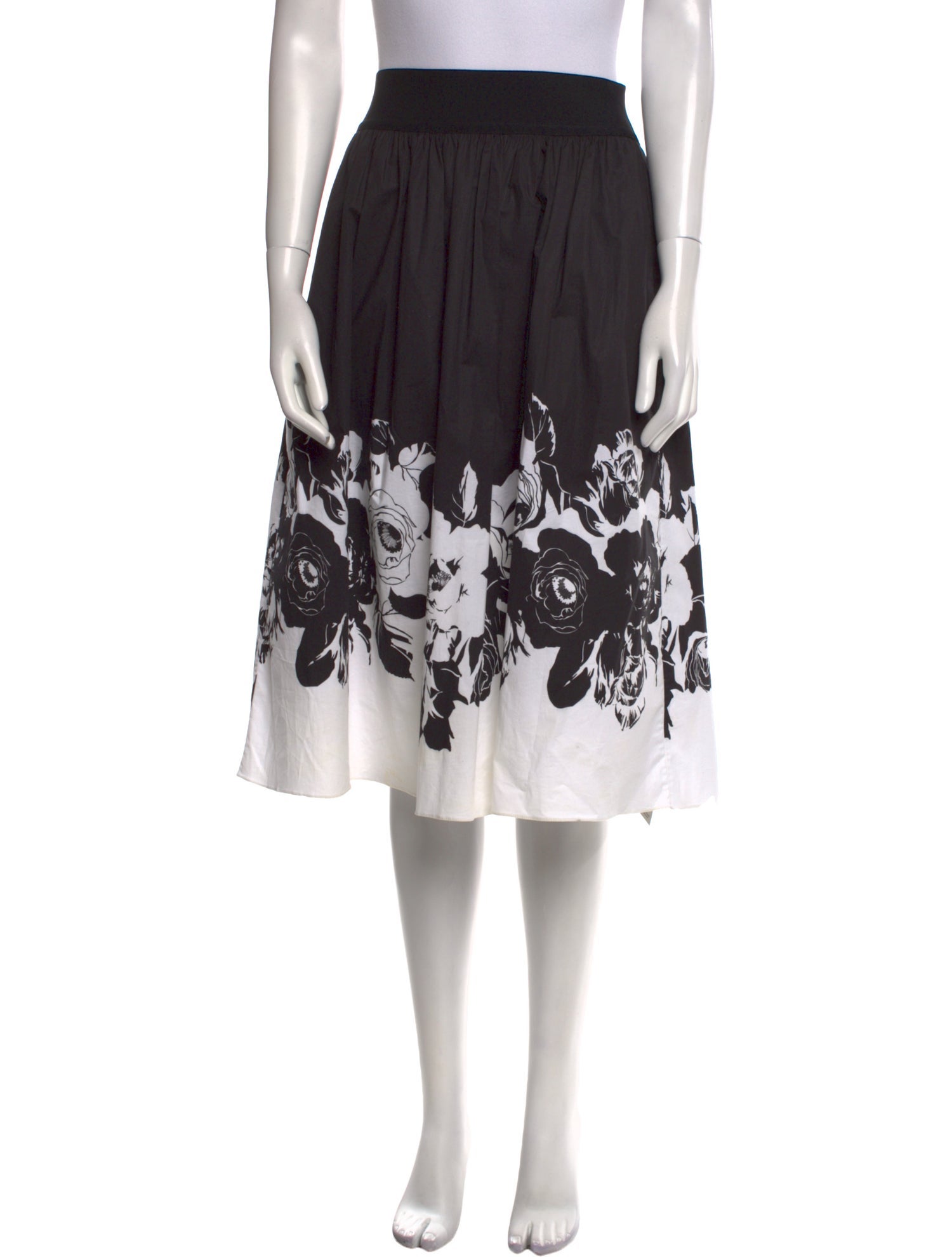 Adam Lippes Floral Print Knee-Length Skirt
