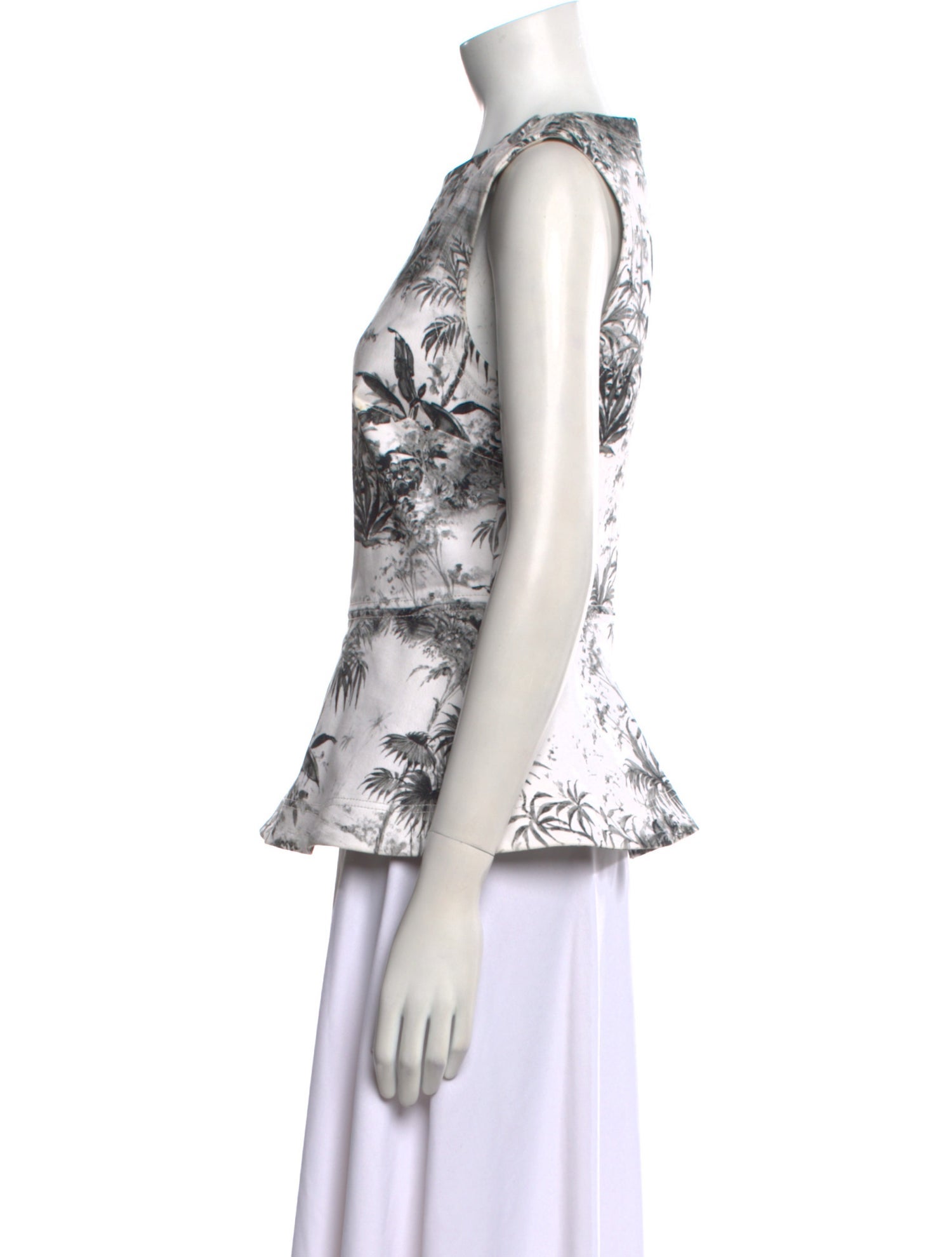 Adam Lippes Floral Print Crew Neck Top