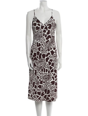 Adam Lippes Printed Midi Length Dress