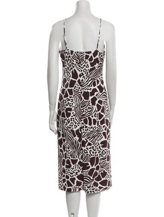 Adam Lippes Printed Midi Length Dress