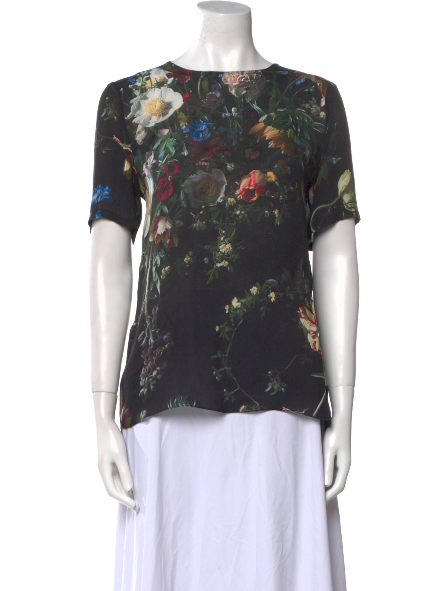 Adam Lippes Silk Floral Print Top