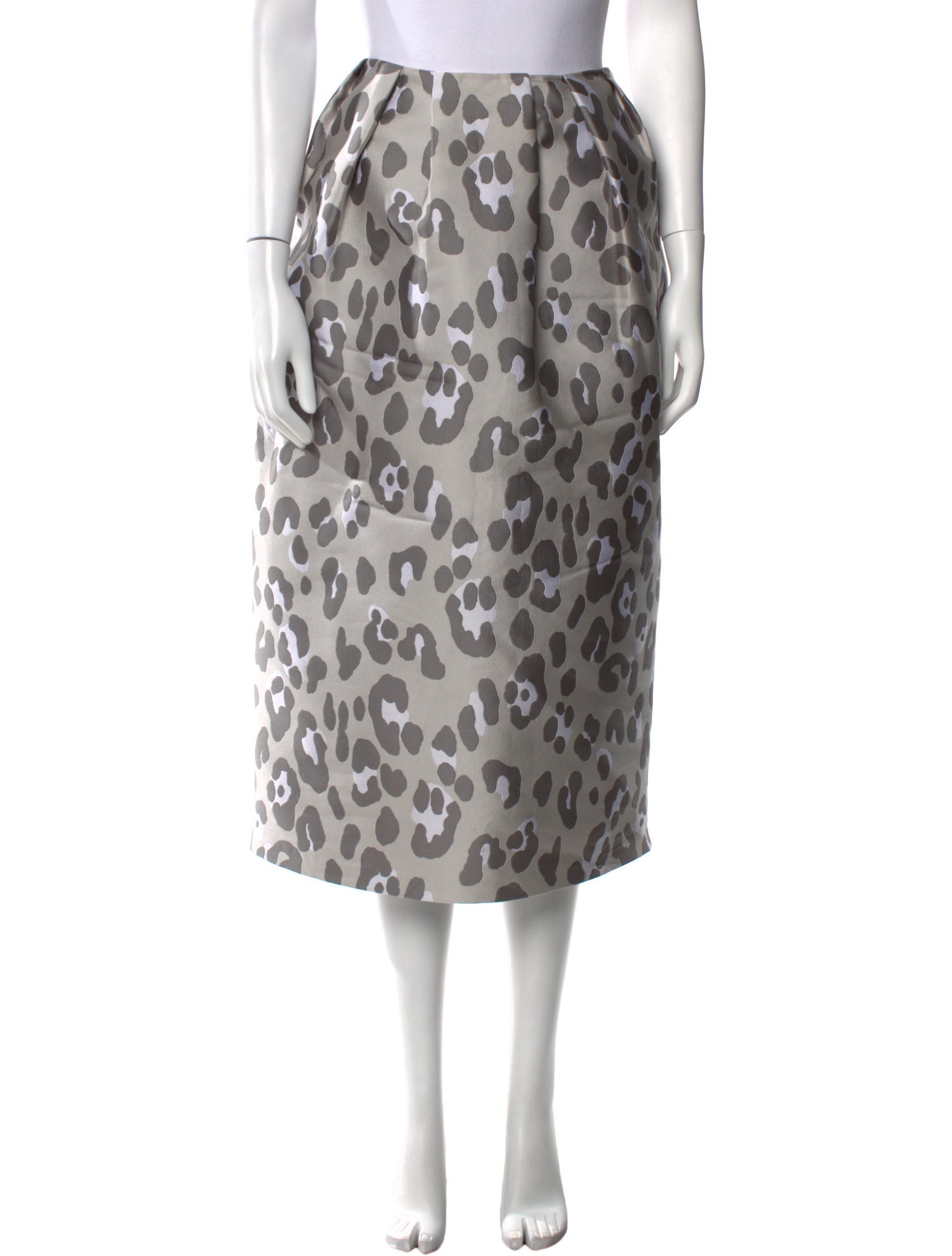 Adam Lippes Animal Print Midi Length Skirt