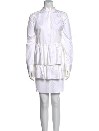 Adam Lippes Mock Neck Mini Dress