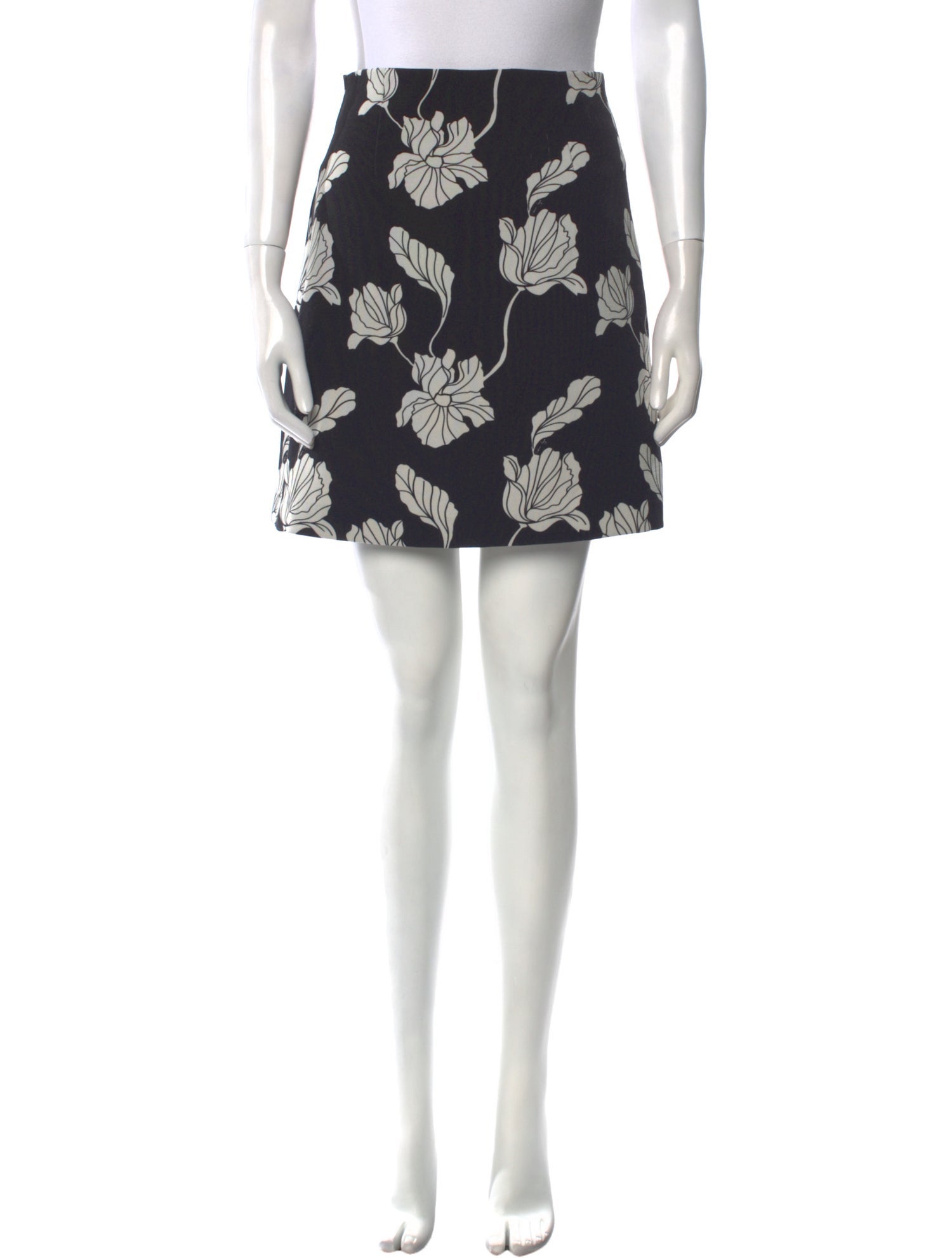 Adam Lippes Floral Print Mini Skirt