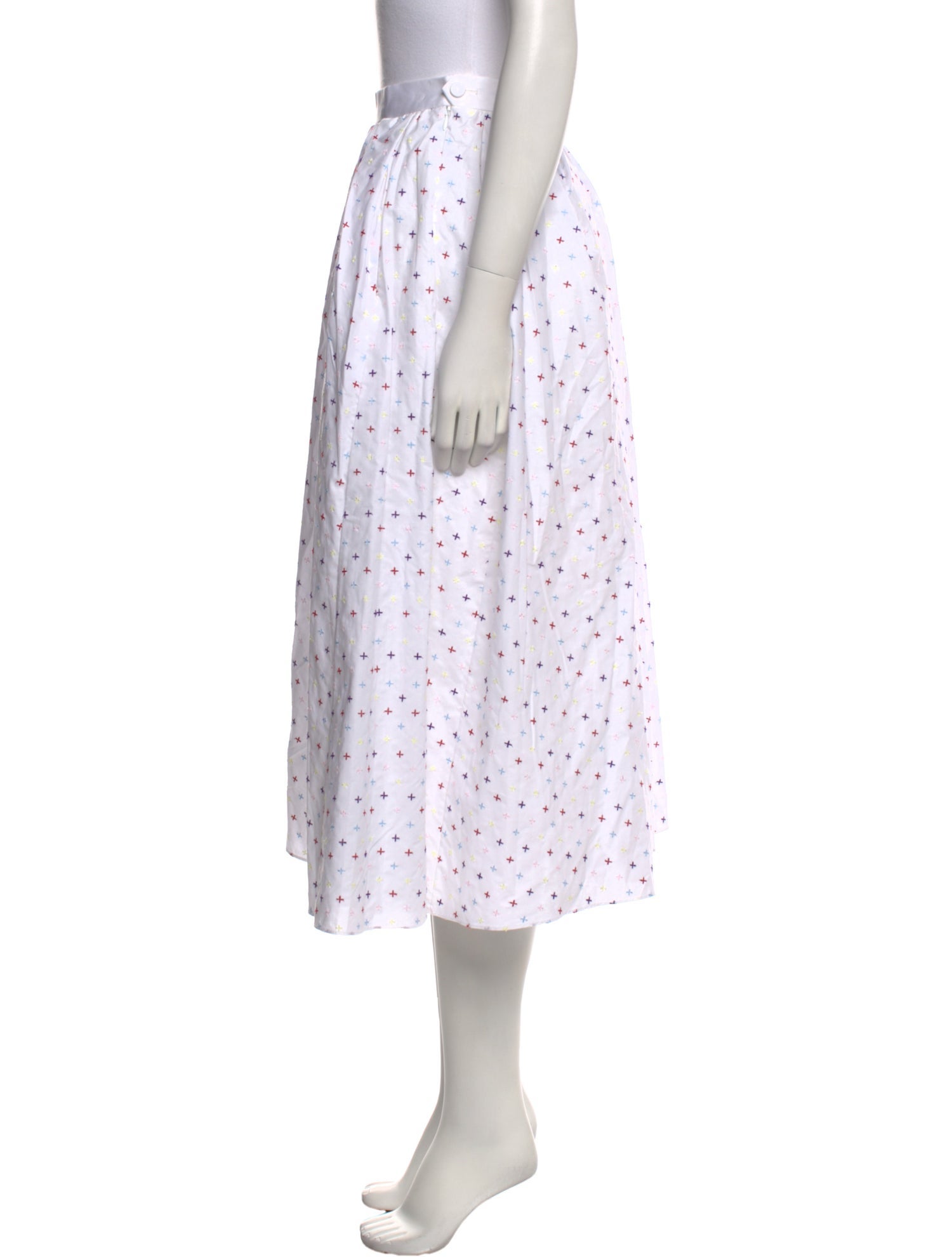 Adam Lippes Printed Knee-Length Skirt