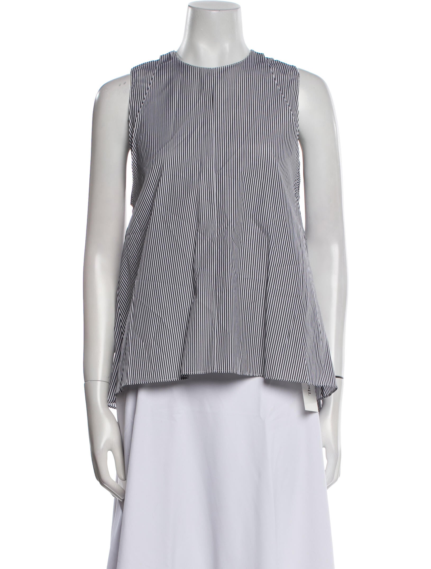 Adam Lippes Striped Bateau Neckline Blouse