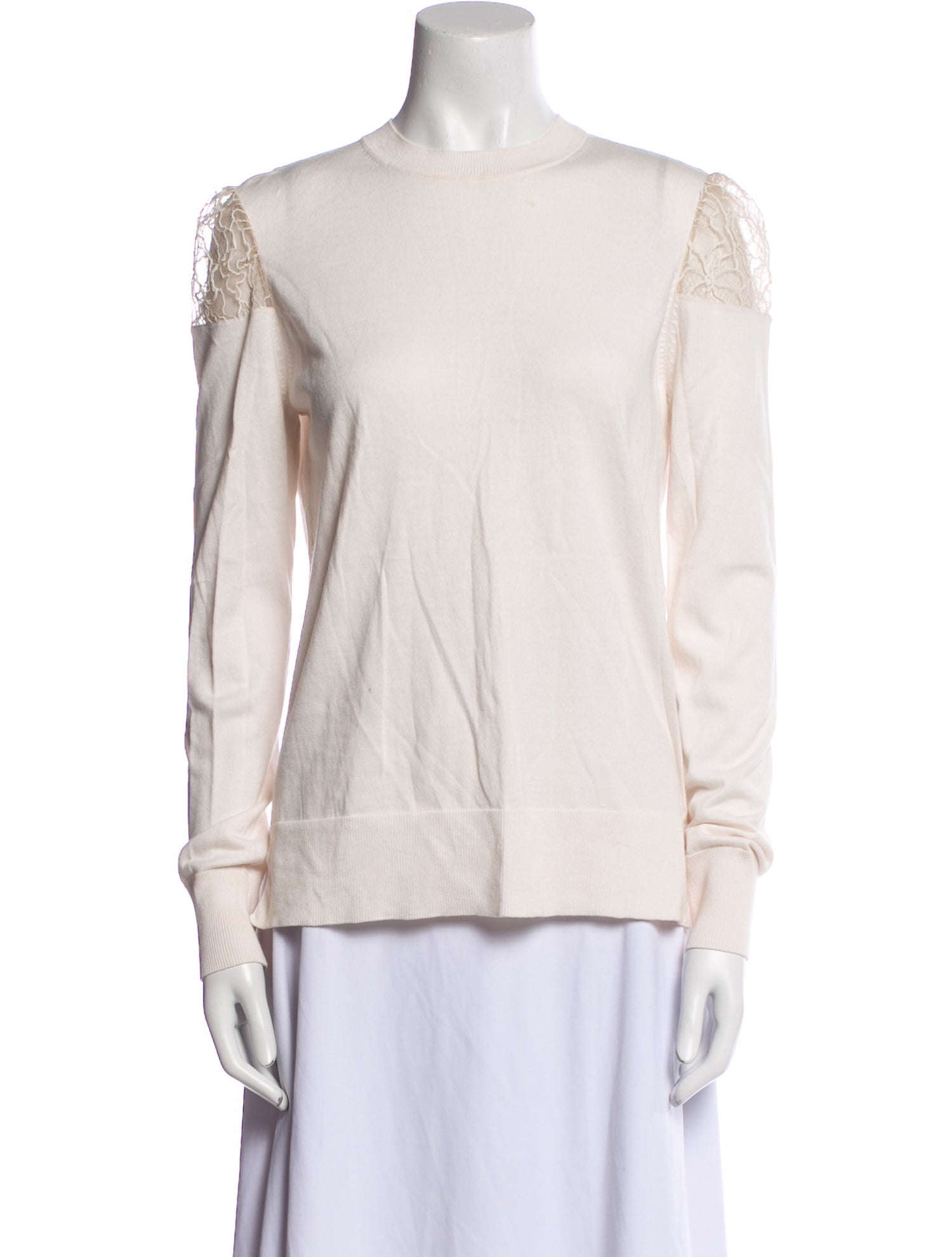 Adam Lippes Crew Neck Long Sleeve Top