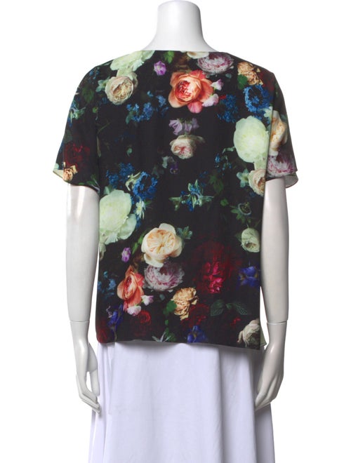 Adam Lippes Floral Print Scoop Neck Blouse