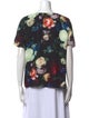 Adam Lippes Floral Print Scoop Neck Blouse