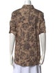 Adam Lippes Printed Short Sleeve Button-Up Top