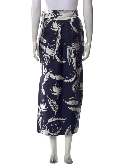 Adam Lippes Floral Print Midi Length Skirt